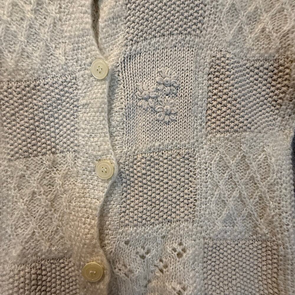 Weathervane Mohair Patchwork Button Cardigan Swea… - image 5